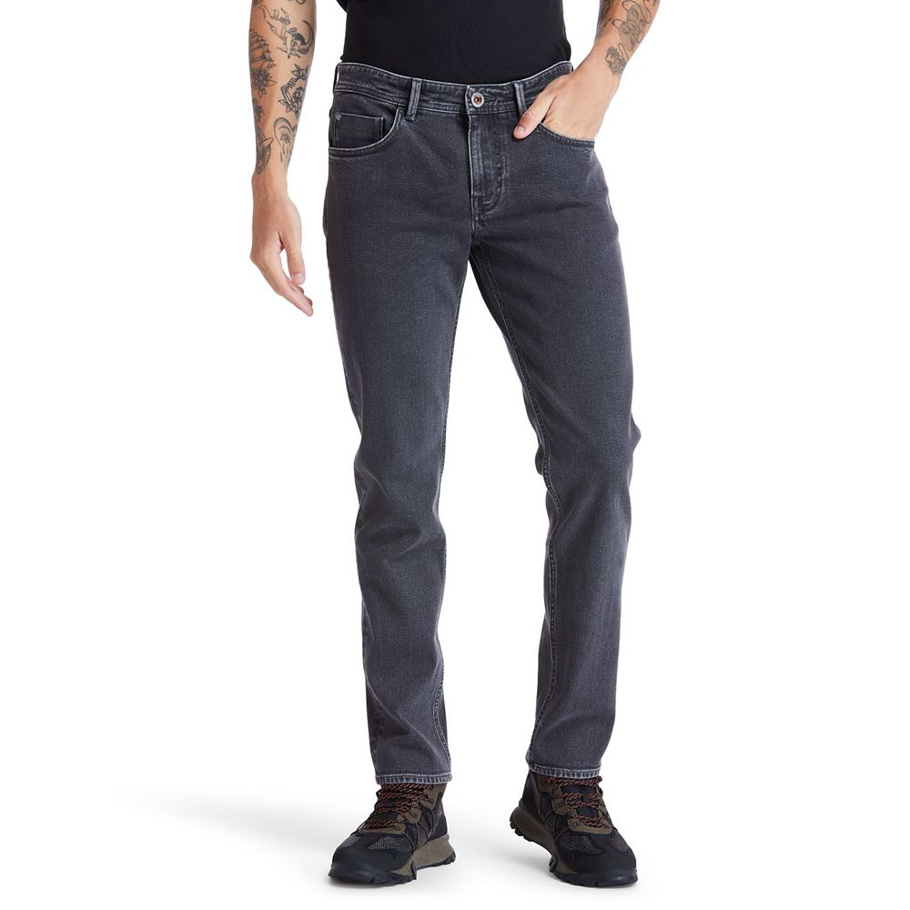 Pantaloni Timberland Barbati Gri - Sargent Lake Stretch Denim Jeans - Romania - SPBKIW097